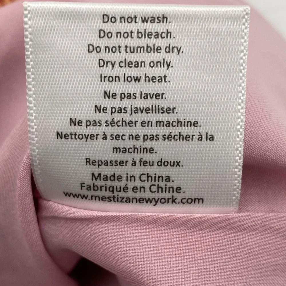 Mestiza New York Isolde Mini Dress Pink Floral Jacquard Shift Size 2 - Picture 11 of 14